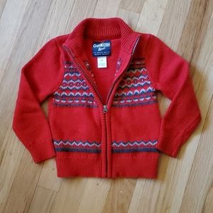 Oshkosh zip up cardigan sweater, size 3T